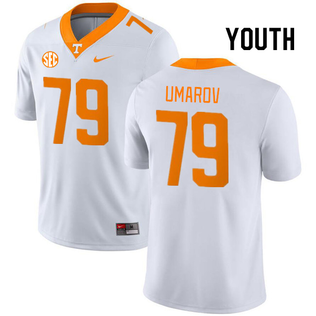 Youth #79 Shamurad Umarov Tennessee Volunteers College Football Jerseys Stitched Sale-White
